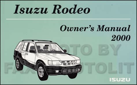 2000 Isuzu Trooper Owners Manual Ebook Reader