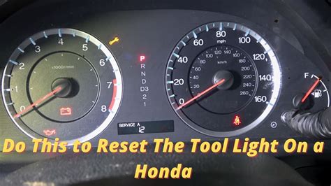 2000 accord reset maintenance light Reader