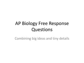 2000 ap biology free response answers PDF