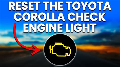 2000 corolla check engine light reset Reader