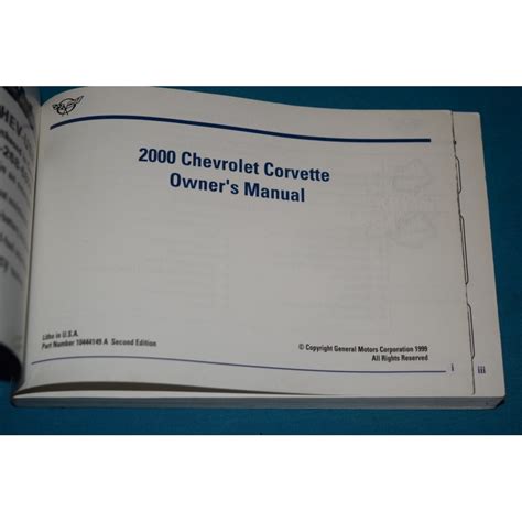 2000 corvette owners manual pdf Epub