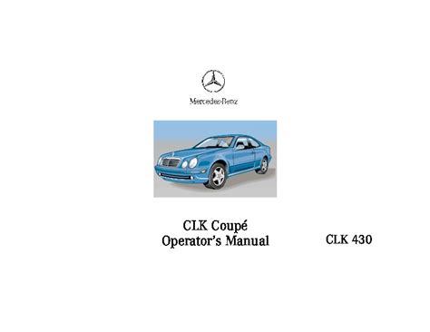 2000 mercedes benz clk 430 coupe owners manual PDF