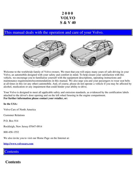 2000 s40 volvo repair manual Doc