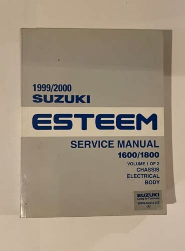 2000 suzuki esteem owners manual Epub