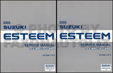 2000 suzuki esteem service manual Kindle Editon