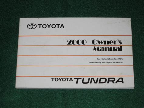 2000 toyota tundra owners manual Doc