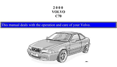 2000 volvo c70 service manual Reader