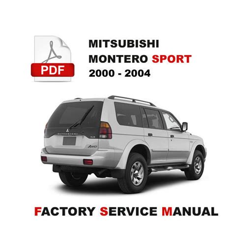 2001 Mitsubishi Montero Sport Owners Manual  Ebook PDF