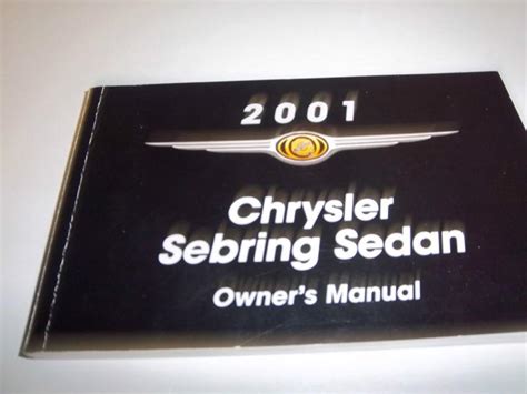 2001 chrysler sebring owners manual Kindle Editon