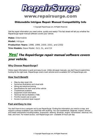 2001 intrigue repair manual Epub