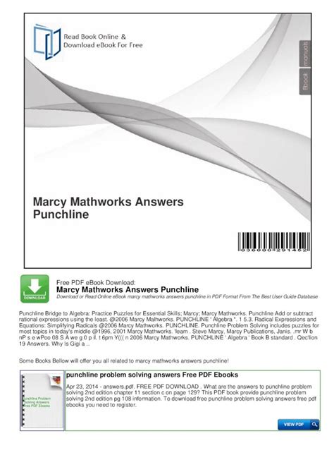 2001 marcy mathworks punchline answers 136 Epub