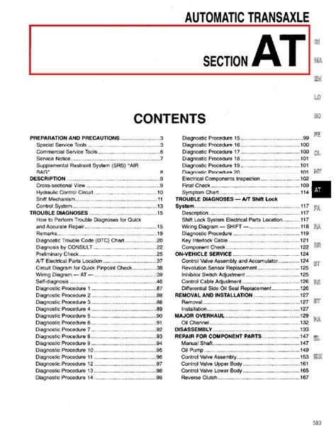 2001 maxima maintenance schedule Doc