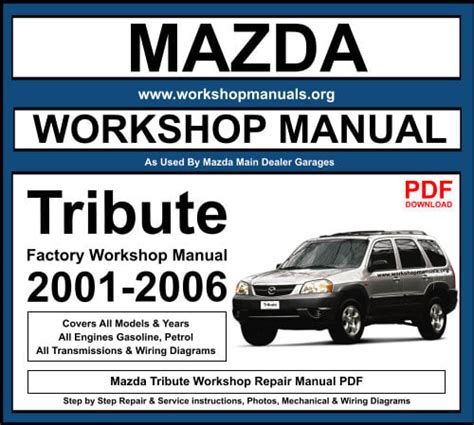 2001 mazda tribute free manual pdf PDF