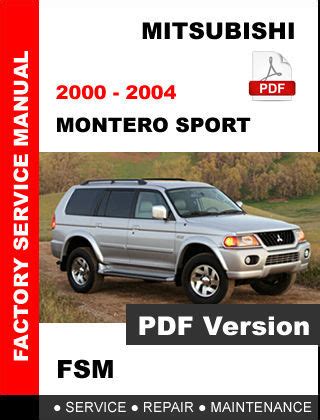 2001 montero sport service manual torrent PDF