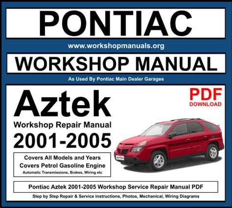 2001 pontiac aztek repair manual pdf Reader