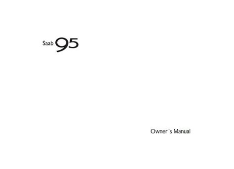 2001 saab 9 5 owners manual pdf Epub