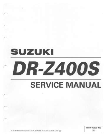 2001 suzuki drz400s manual PDF