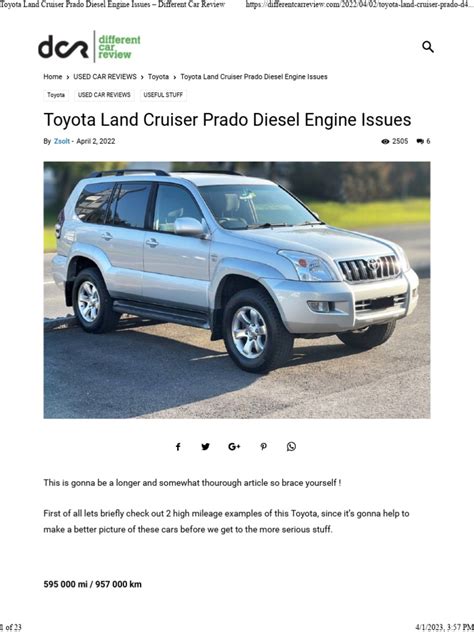 2001 toyota prado problems pdf PDF