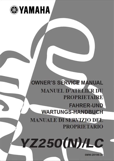 2001 yamaha yz service manual PDF