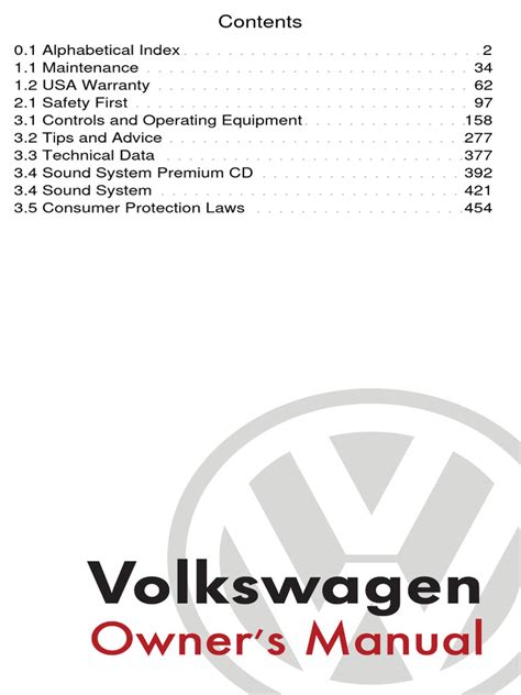 2002 VW CABRIO OWNERS MANUAL PDF Ebook Kindle Editon