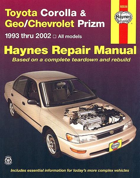 2002 chevy prizm manual Doc