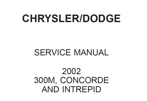 2002 dodge intrepid service manual Epub