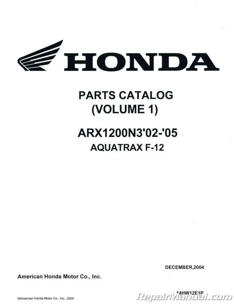 2002 honda aquatrax service manual Reader