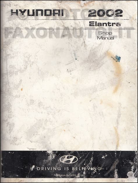 2002 hyundai elantra shop manual PDF