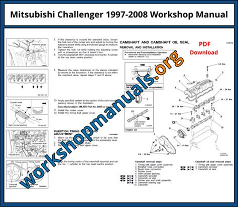 2002 mitsubishi challenger workshop manual PDF