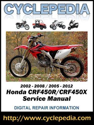 2002-2009 Honda CRF450R CRF450X Service Manual Epub