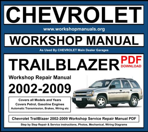 2003 Chevy Truck TrailBlazer Service and Repair Ebook Kindle Editon