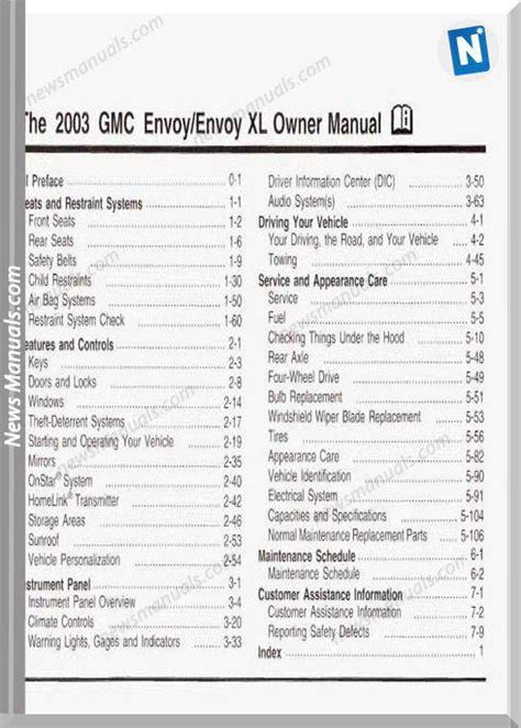 2003 Gmc Envoy Owners Pdf Manual Ebook Doc