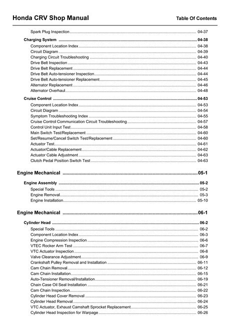 2003 Honda Crv Service Manual Pdf  Ebook Epub