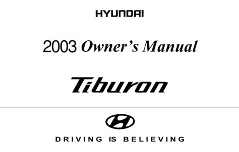 2003 Hyundai Tiburon Manual Ebook Epub