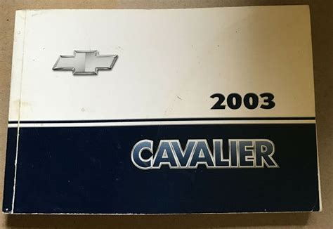 2003 chevrolet cavalier owners manual Ebook Doc