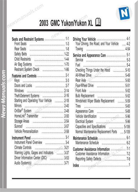 2003 gmc yukon service manual Epub