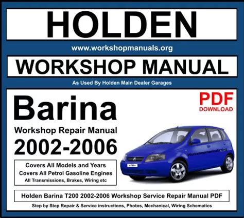 2003 holden barina sxi workshop manual Reader