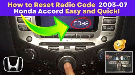 2003 honda accord radio code input PDF