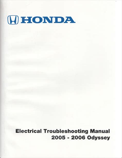 2003 honda odyssey electrical manual pdf Kindle Editon