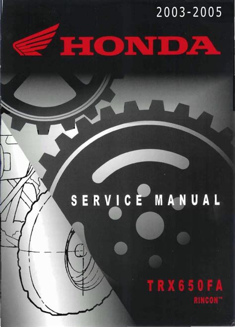 2003 honda rincon 650 service manual Doc