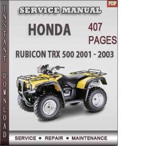 2003 honda rubicon 500 manual Epub