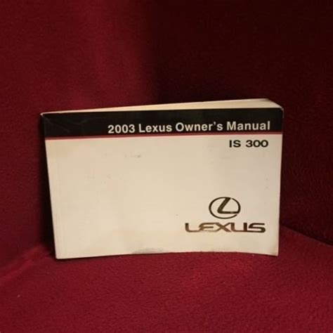 2003 lexus is300 owners manual Doc