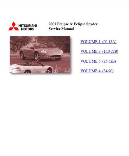 2003 mitsubishi eclipse manual Kindle Editon