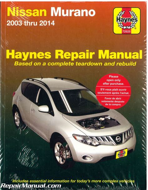 2003 nissan murano repair manual free Epub