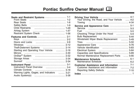 2003 pontiac sunfire owners manual Reader