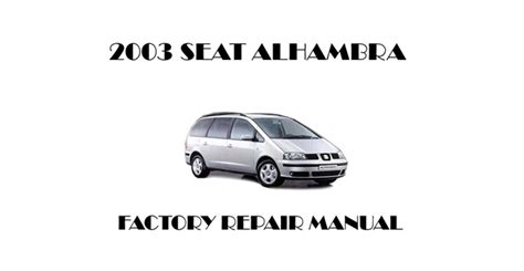 2003 seat alhambra owners manual Epub
