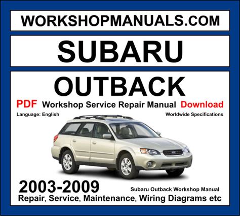 2003 subaru outback maintenance manual Reader