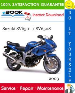 2003 suzuki sv650 pdf serviceworkshop manual and troubleshooting guide Epub