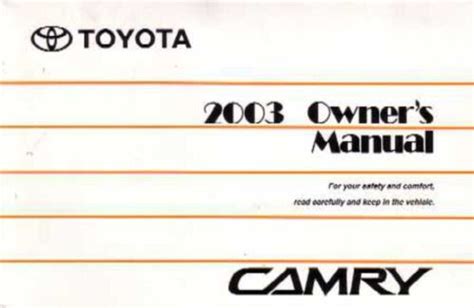 2003 toyota camry owner manual Doc