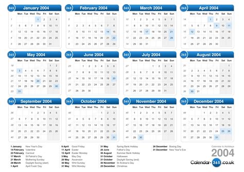 2004 Calendar with Festivals: A Comprehensive Guide